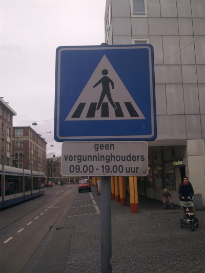 Verkeersbord in de Van Limburg Stirumstraat, Amsterdam