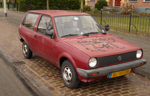 Volkswagen Polo 1987. Wat een bak! Merino-mobiel